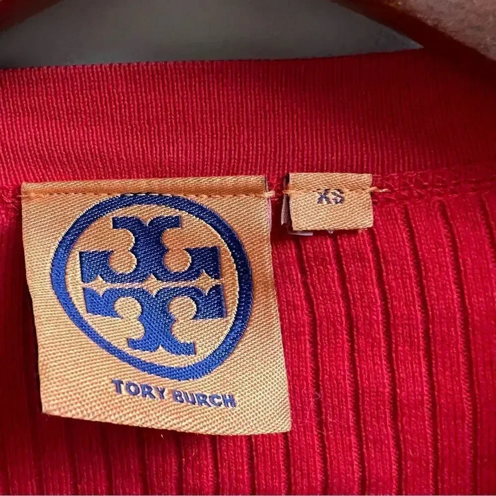 Tory Burch Red Cardigan Sweater